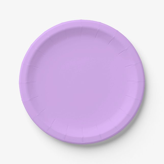 Assiettes En Carton Couleur solide Mauve (Devant)