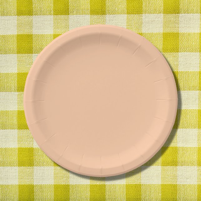 Assiettes En Carton Couleur solide profonde Peach (Créateur téléchargé)