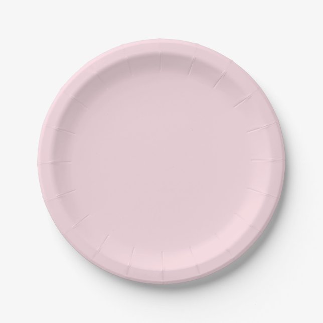 Assiettes En Carton Couleur solide rose piggy (Devant)