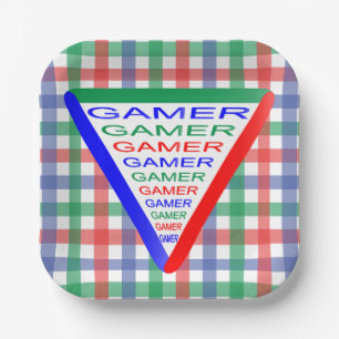 Assiettes En Carton Couleurs du système de jeu Gamer 3 Ultimate RVB
