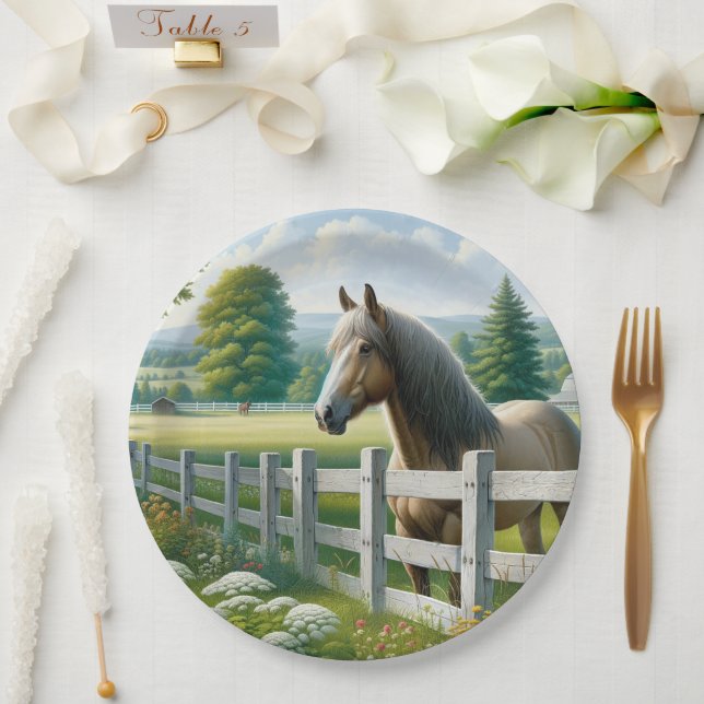 Assiettes En Carton Country Pony Horse fête d'anniversaire (Mariage)