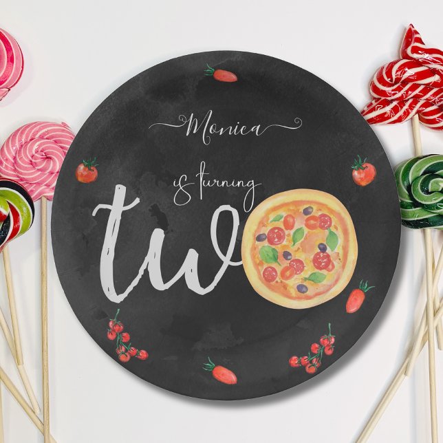 Assiettes En Carton Coupe de plaisir, deuxième anniversaire (Créateur téléchargé)