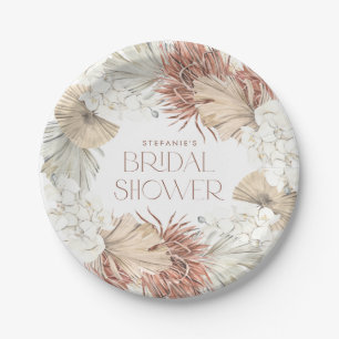 Assiettes En Carton Couronne Bohème Feuilles de Palmier et Orchidées B