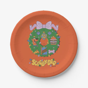 Assiettes En Carton Couronne graphique de friandises de Noël de Scooby