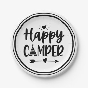 Assiettes En Carton Coute Happy Camper Boho
