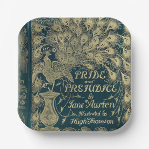 Assiettes En Carton Couverture de Orgueil et Préjugés de Jane Austen