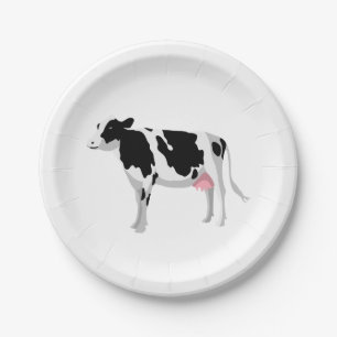 Assiettes En Carton Cow Farm County Farmer Wedding Party Anniversaire