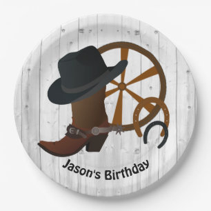Assiettes En Carton Cowboy Anniversaire Parti Russe