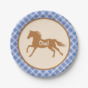 Assiettes En Carton Cowboy Horse Thème de fête d'anniversaire de l'enf