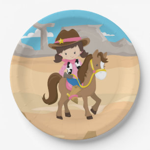 Assiettes En Carton Cowgirl