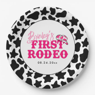 Assiettes En Carton Cowgirl Disco Rose Premier Rodéo