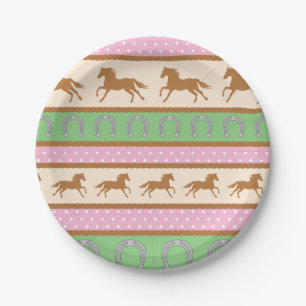 Assiettes En Carton Cowgirl Horse Pony mignonne 1er anniversaire de fê