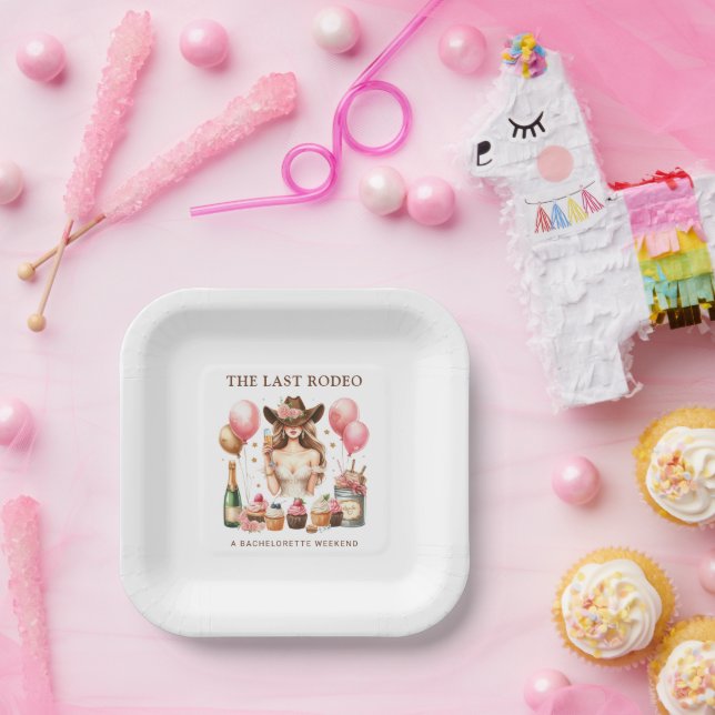 Assiettes En Carton Cowgirl Western Rodeo Bachelorette Bridal Shower (Fête)