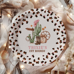 Assiettes En Carton Cowgirl Wild West 1er Rodeo Ranch fête d'anniversa