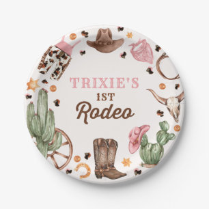 Assiettes En Carton Cowgirl Wild West 1er Rodeo Ranch fête d'anniversa