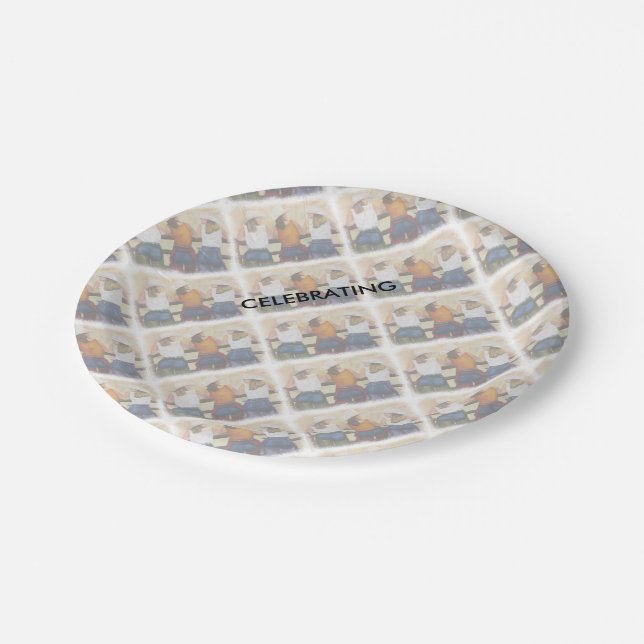 ASSIETTES EN CARTON COWGIRS AMUSANTS (Angle)
