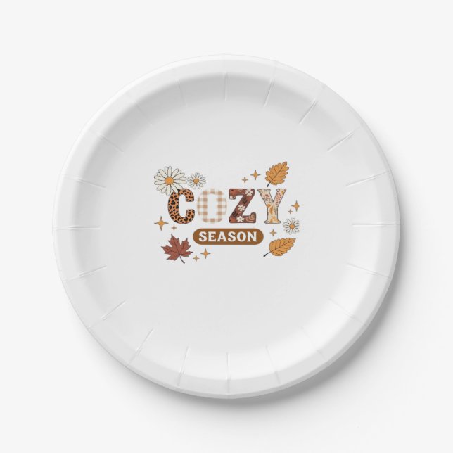 Assiettes En Carton Cozy Season Oversized T-Shirt (Devant)