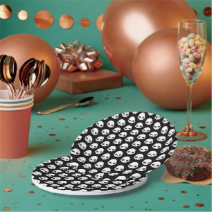 Assiettes En Carton Crânes Mignons Flippants