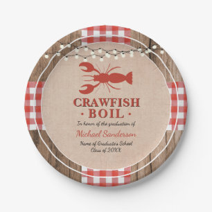 Assiettes En Carton Crawfish Boil Lobster Graduation Party Rustique