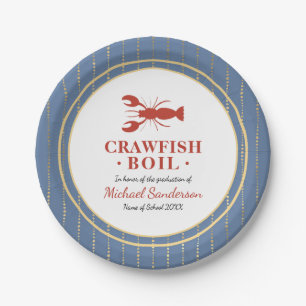 Assiettes En Carton Crawfish Boil Seafood Blue Graduation Party