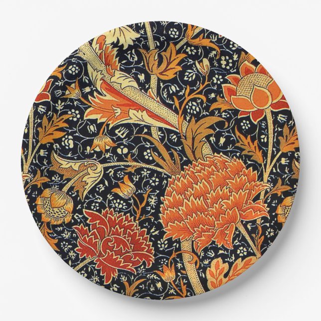 Assiettes En Carton Cray, un design vintage de William Morris (Devant)