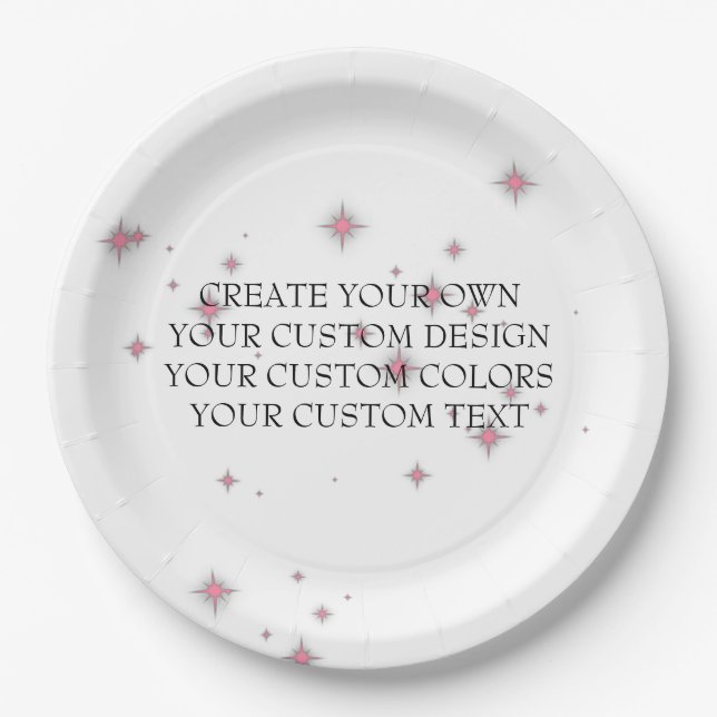 Assiettes En Carton Create Your Own - Your Image Here (Devant)