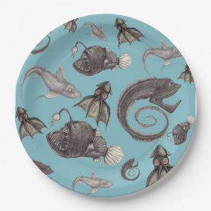 Assiettes En Carton Créatures marines