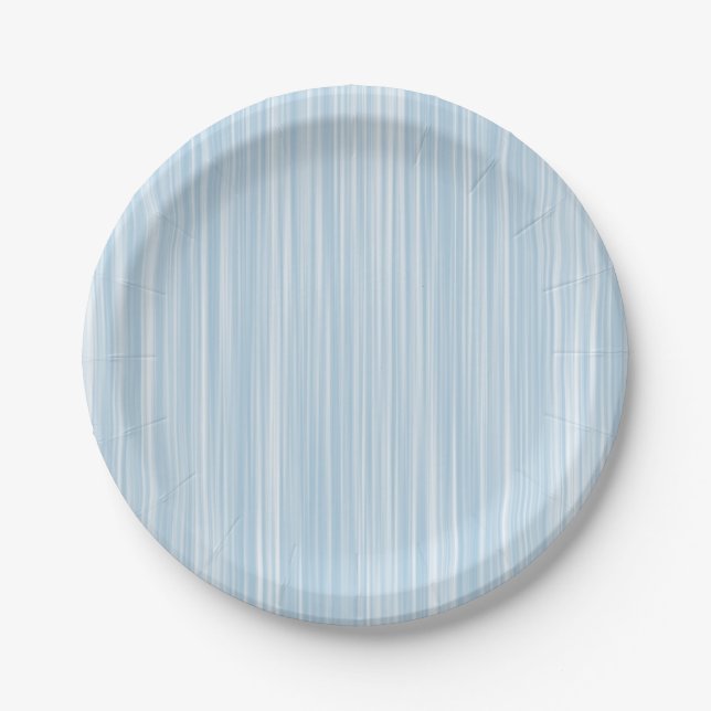 Assiettes En Carton Créer un cadeau personnalisé |Aquarelle bleu bébé (Devant)