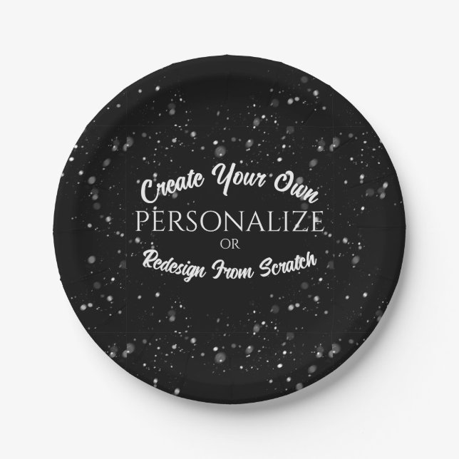 Assiettes En Carton Créer une personnalisation personnalisée (Devant)