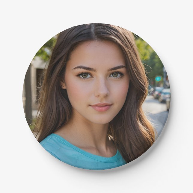 Assiettes En Carton créer une simple plaque de papier personnel photo  (Devant)