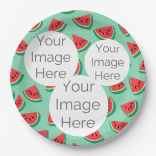 Assiettes En Carton créer votre propre texte photo papier watermelon