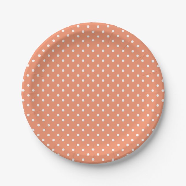 Assiettes En Carton Créez Votre Petit Point Polka Blanc (Devant)