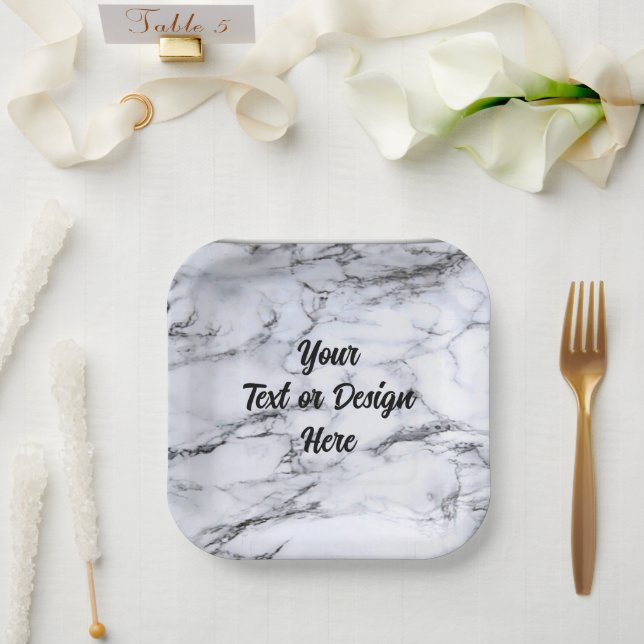 Assiettes En Carton Créez votre propre (Mariage)