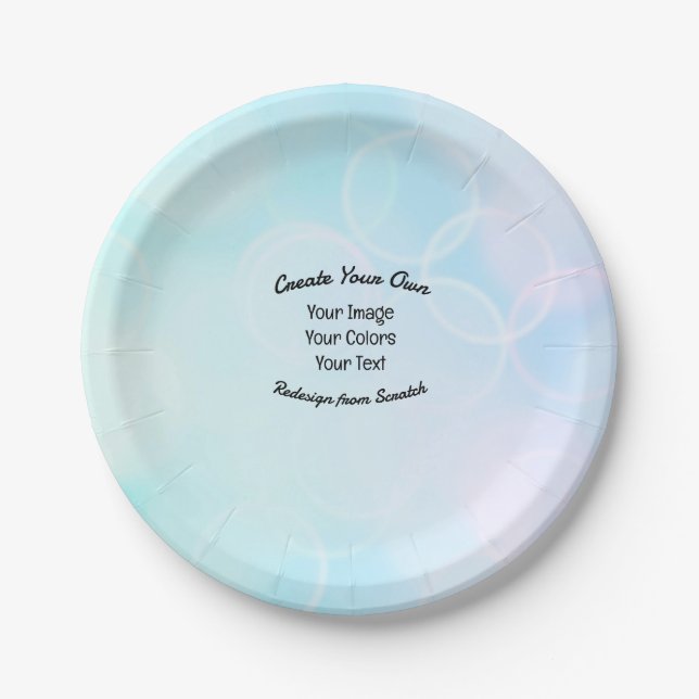 Assiettes En Carton Créez votre propre conception/logo personnalisé (Devant)