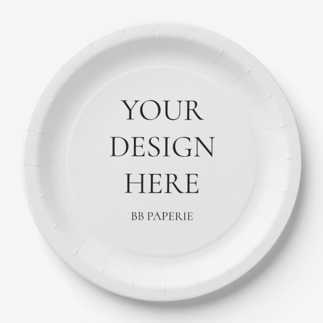 Assiettes En Carton Créez votre propre personnalisation (Devant)
