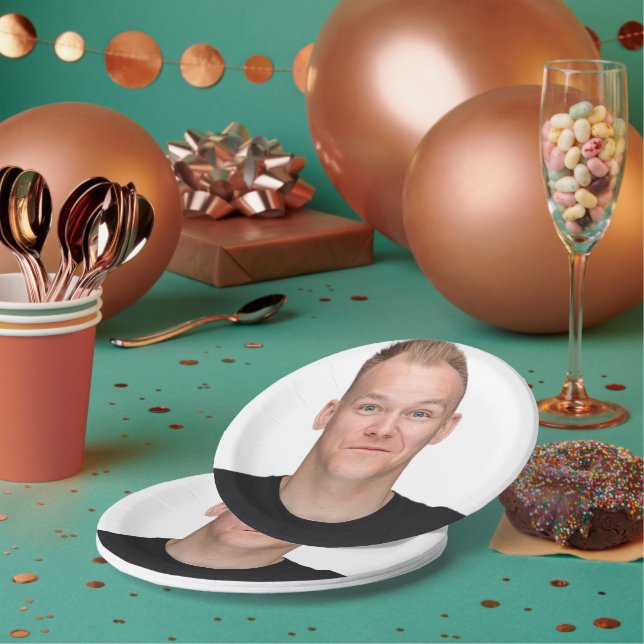 Assiettes En Carton Créez votre propre Selfie Personnalisé Funny Photo (Multi)