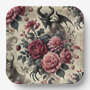Assiettes En Carton 🔥 Crématorium Rose – Victorien gothique