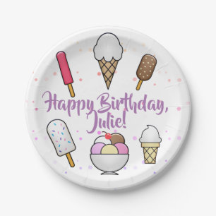 Assiettes En Carton Crème glacée Parlour Dream