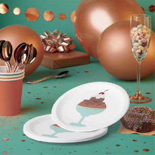 Assiettes En Carton Crème glacée Sundae