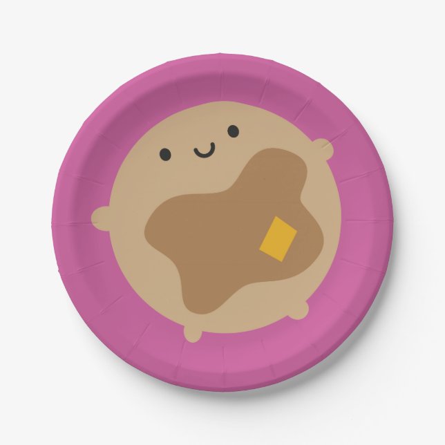 Assiettes En Carton Crêpe de Kawaii (Devant)