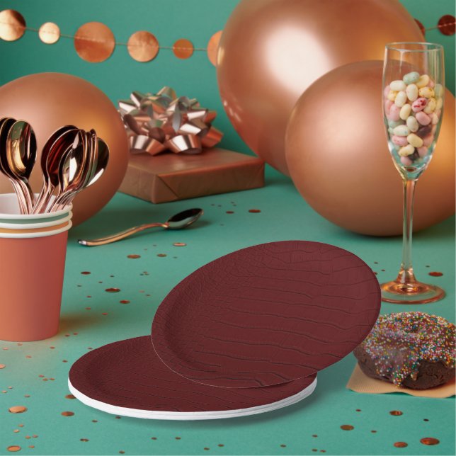 Assiettes En Carton Crocodile rouge - Impression (Multi)
