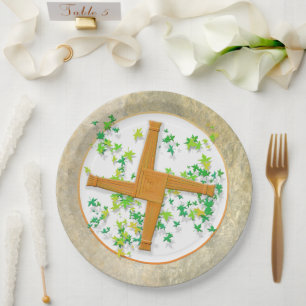 Assiettes En Carton Croix de Brighid