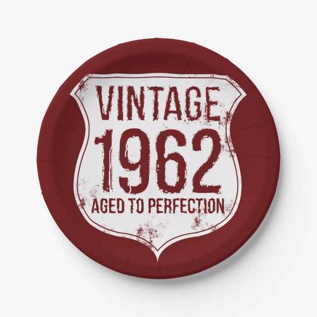 Assiettes En Carton Cru 1962 âgé à la perfection (Devant)