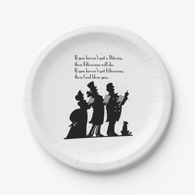 Assiettes En Carton Crypto Christmas Carol (Devant)