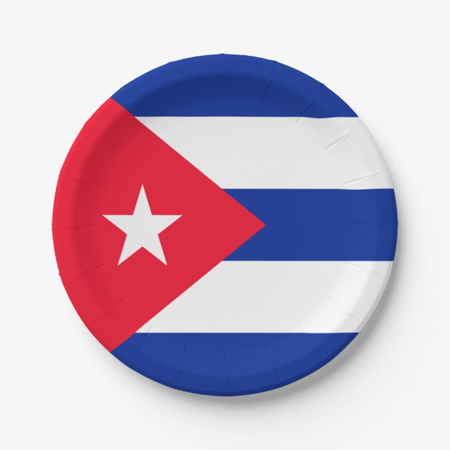 Assiettes En Carton Cuba (Devant)