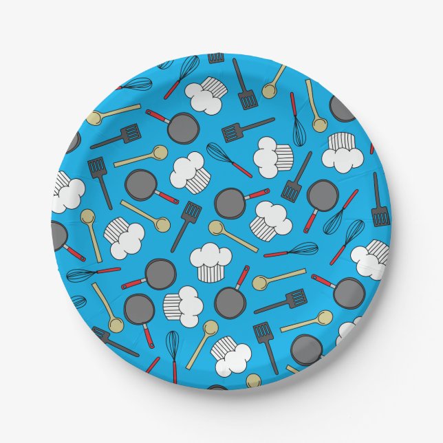 Assiettes En Carton Cuisine Chef Cuisine Enfants 1er anniversaire (Devant)