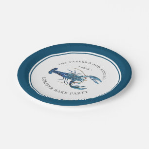 Assiettes En Carton Cuisine de homard bleu océan