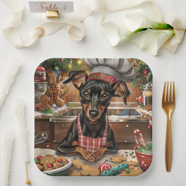 Assiettes En Carton Cuisine de vacances allemande Pinscher : Noël fest (Mariage)