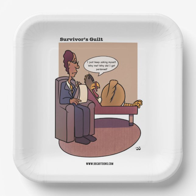 Assiettes En Carton Culpabilité du survivant (Recto)