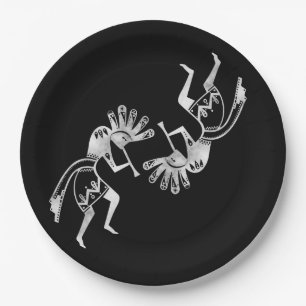 Assiettes En Carton Culture amérindienne - Danse Kokopelli 2